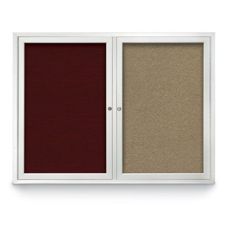United Visual Products Corkboard, Buff/Bronze, 72" x 48" UV419I-BRONZE-BUFF